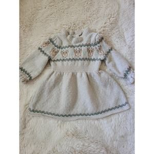 Tommy Bahama 3-6 Month Knit Ruffle Reindeer Christmas Sweater Dress